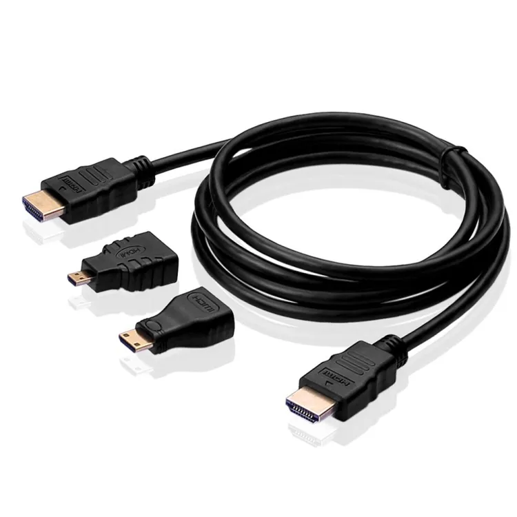 1.5M 1.4V High Speed 3 in 1 HDMI TO HDMI Mini HDMI Micro HDMI Cable Adapter Converter