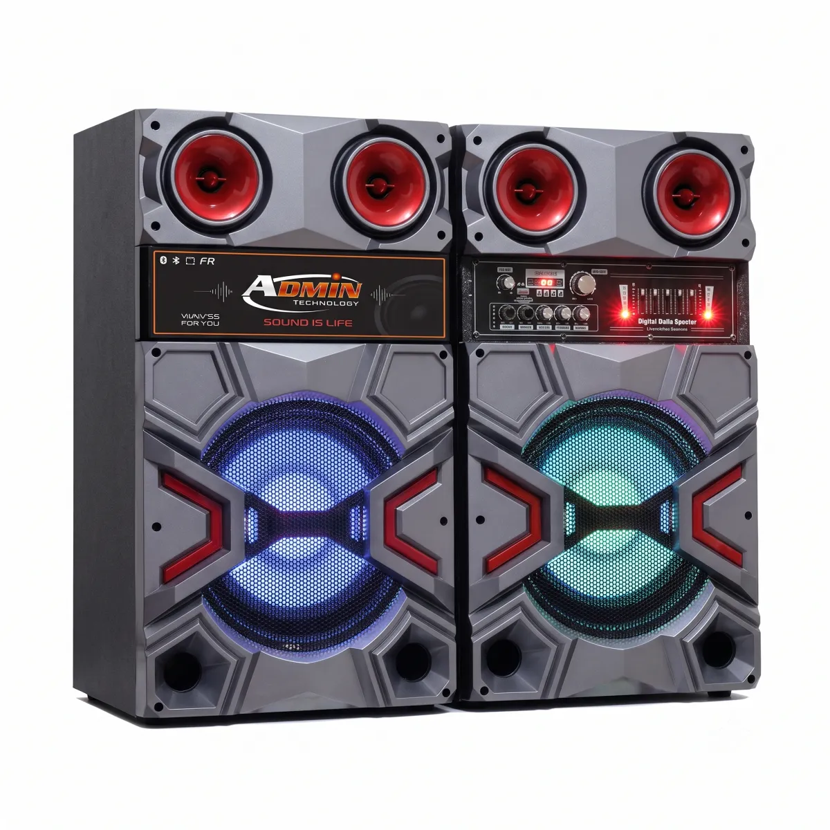 Admin AD-14000 Bluetooth Subwoofer, With Remot, 10 Inch - Black