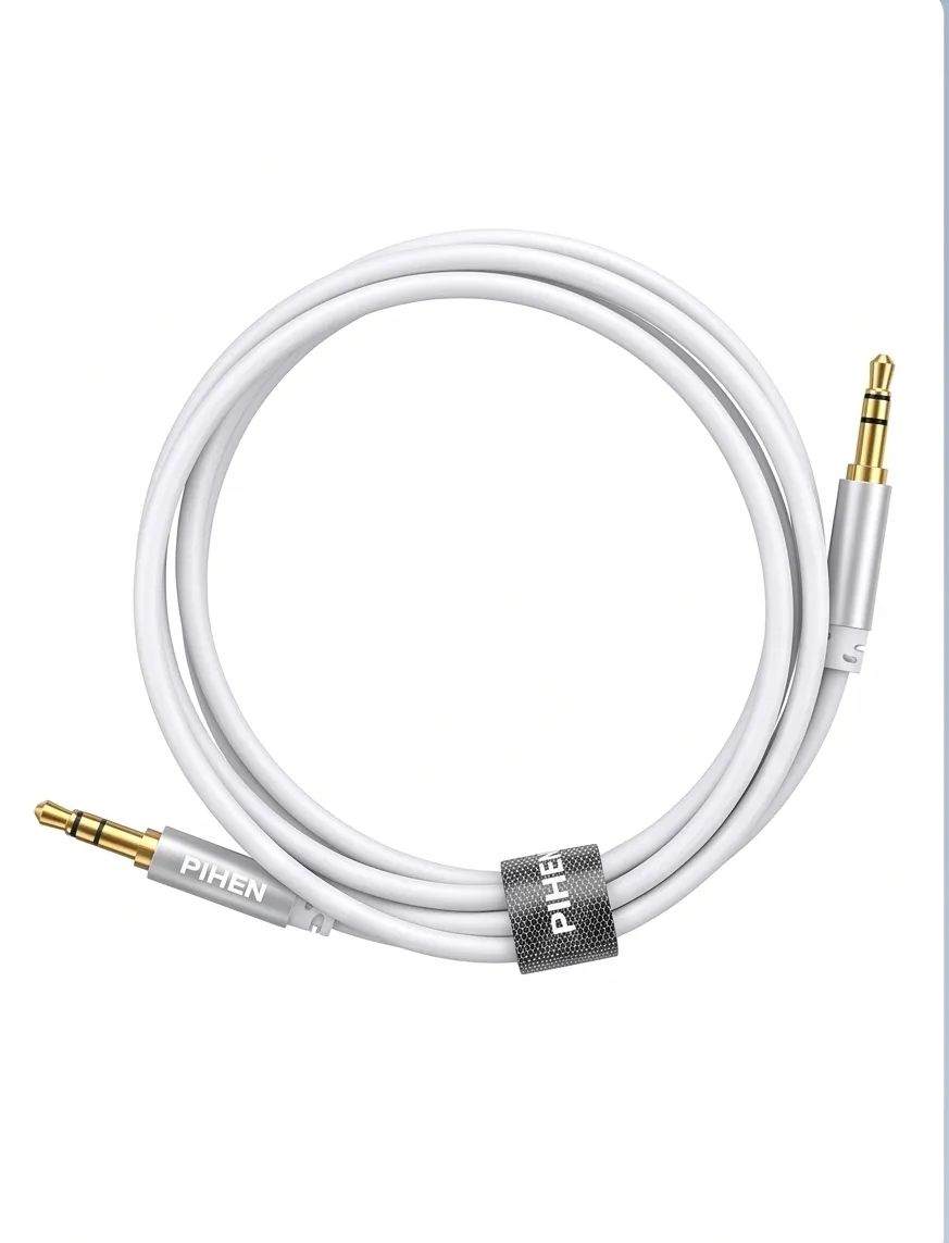 Copper AUX cable High Performance 3.5mm To 3.5mm Auxiliary Cable (Length = 1.5M), Compatible with All Mobile